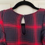 Kensie Kenzie Jeans Long Sleeve Ruffle Plaid Blouse - M Photo 5