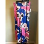 Anthropologie Maeve Lisa Sander Floral Wide Leg Pants Blue Pink boho whimsi XL Photo 4