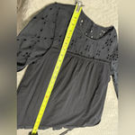 J.Crew women's Black Eyelet tops size S Photo 5