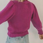 Pistola Gabbie wild orchid puff sleeve chunky knit sweater Photo 4