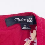Madewell  Crimson Red Bird of Paradise Button Back Top Blouse L9189 Size XS Photo 6