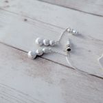 Jikimi Jewelry Silver Tone & Black Gem Dangle Stud Earrings Photo 1