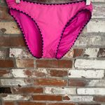 Lucky Brand  2 Piece Swimsuit Medium Pink Bikini Top & Hipster Bottom Embroidered Photo 1