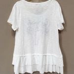 White T Shirt Steer Skull with Flowers Patriotic Red White & Blue 4th of July Size L Photo 1