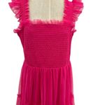 Baltic Born Emma Smocked Tulle Dress Ruffle Tiered Hot Pink Plus Size 1XL Photo 3