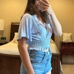 Vestique Smocked Blue Top Photo 1