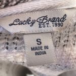 Lucky Brand Gray White Boxy 3/4 Sleeve Boat Neck Cotton Sweater Women's Sz Small Photo 4