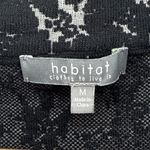Habitat Button Front Jacket Black White Textured Print Size Medium Comfy Travel Photo 5