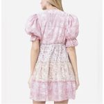 Saylor  Leigha Puff Sleeve Floral Pink Mini Dress Photo 2