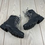 Sorel  Women's Lennox Leather Lace-Up STKD WP Boots US8.5 Black / Sea Salt $190 Photo 3