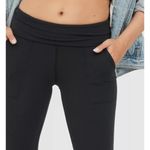 OFFLINE By Aerie Black Ribbed Pocket Foldover Flare Leggings Photo 14