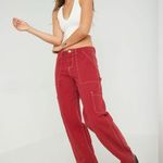 Garage  Dani Carpenter Pant Crimson Red Cargo Pants 0 NWT sold out Photo 1