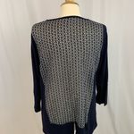 Two by Vince Camuto Navy Geometric‎ Print Tunic Top Blue Photo 3