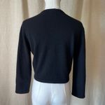 Saks 5th Avenue Saks Fifth Avenue 100% Cashmere Cropped Open Front Bolero Cardigan Black Medium Photo 2