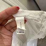 Poupette St. Barth Size S White Sasha Crochet Pleated Flutter Sleeve Mini Dress Photo 5