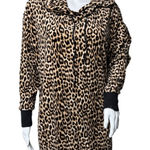 Betsey Johnson  Nightgown Womens Medium Brown‎ Black Leopard Cheetah Sleep Shirt Photo 0