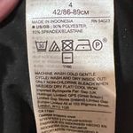 Banana Republic Long-Sleeve Twisted Black Velvet Stretch Midi Wrap Dress Size 4 Photo 9