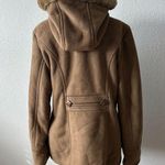 Esprit  Women's Winter Coat Hoodie Tan Faux Fur Jacket Photo 2