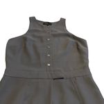 Banana Republic Grey Crepe Sleeveless Dress Button-Front Pleated Size 6 Women's Photo 2