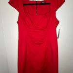 XOXO Red Square Neck Cap Sleeve Above The Knee Dress Size 13/14 NWT Photo 0