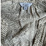 Rails  Jasmine Cream Snakeskin Smocked‎ Waist V-neck Mini Dress Size Small Photo 5