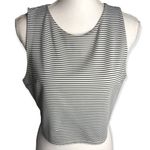 Free Press  Striped Black / White Sleeveless Crop Tank Top Photo 36