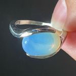 Natural opal stone S925 silver ring size 8 Photo 6