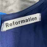 Reformation Danube Blue MAURITA Crepe Center Cut-out Wrap Skirt Midi Dress 4 = S Photo 8