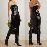 NEW SPRWMN Dress Sequin Strapless‎ Tube Midi Dress Black Size M Black Size M Photo 7