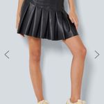 Noisy May New  Pleated Black Faux Leather Paulo Mini Skirt Size S Photo 0