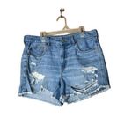 American Eagle  Distressed Tom Girl Shorts Size 8‎ Photo 0