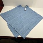 Soft Surroundings  Women's Blue Sweater‎ Poncho Popover One Size Cable Knit NEW Photo 2