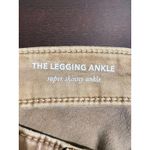 AG Adriano Goldschmied AG Jeans The Legging Ankle Super Skinny Size 27 Brown Coated Denim Leather Look Photo 3
