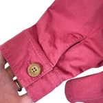 D & Co. 100% Cotton Pink Collared Peplum Button Up Lightweight Shacket Size M Size M Photo 5