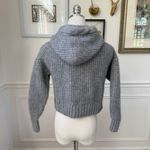 Babaton Aritzia The Group by  Luxe Cashmere Waffle Cropped Hoodie Grey $198 XS Photo 5