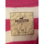 Hollister VTG  Y2K XS Pink White Stripe Long Sleeve Pullover Preppy Sweatshirt Photo 4