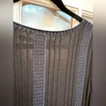 Max Studio Y2K Black With Blue Stripe Ribbed Knit Sweater Midi Dress Size M Photo 2