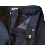 Merona women's size 4 dark blue creased flat front straight ankle dress pants Photo 4