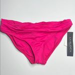 La Blanca Island Goddess Shirred Band Hipster Bottom - Pop Pink. Size 4 Photo 1