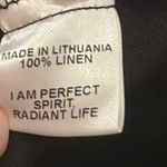 Flax  Black 100% Linen Pants Size Medium Photo 6