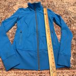 Lululemon  Asana Zip Up Jacket Womens 2 Blue Fitted Athleisure Yoga Photo 6