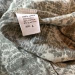 Lina Tomei Made in Italy Linen Dress Gray Sage Stone Abstract Cap Sleeve Size L Size L Photo 7