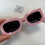 Pink Square Sunglasses/ Retro Pink Sunglasses Square Photo 0