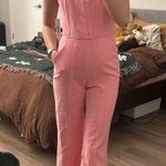 Alice + Olivia NWT Chels Corset Jumpsuit in pink denim Photo 1