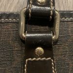 Gucci •  supreme PVC canvas and leather tote bag deep brown Photo 14