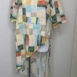 GiGio Geometric Art to Wear Overshirt Asymmetric Sz Medium Green Photo 0
