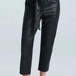Commando vegan leather pleated ankle pants black size large women L Photo 0
