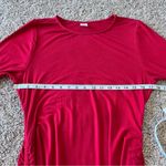 Melrose and Market  Red Ruched Bodycon Dress Long Sleeves Photo 7
