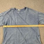 Fantastic Fawn Acid Wash Short Sleeve Tee Shirt Women Small Blue Stitched Detail Photo 5