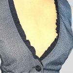 Stooshy brand gray tweed racer back y2k Jane Margolis style vest! Size L Photo 4